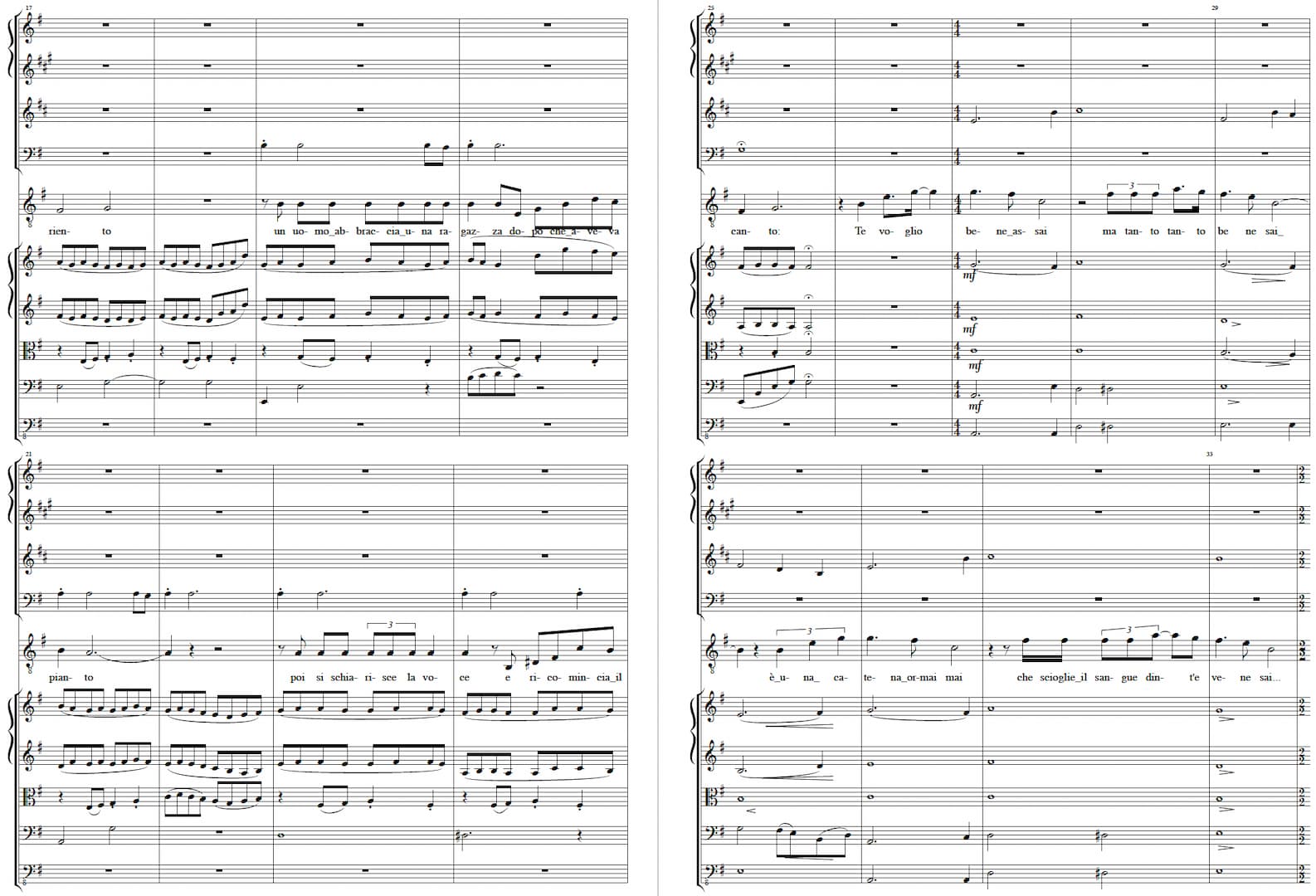 Caruso Noten Dirigierpartitur Vorschau — Professionelles Orchester- und Tenor-Arrangement von Paul Lorenz
