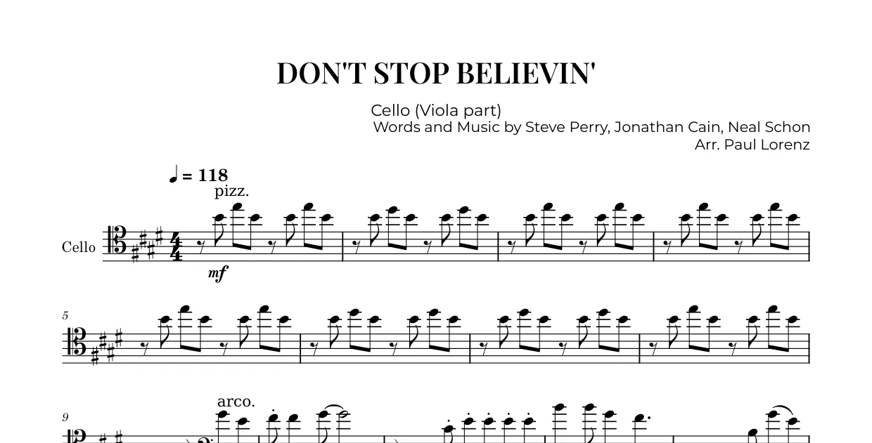 Beispiel: die Stimme für Viola als Violoncello